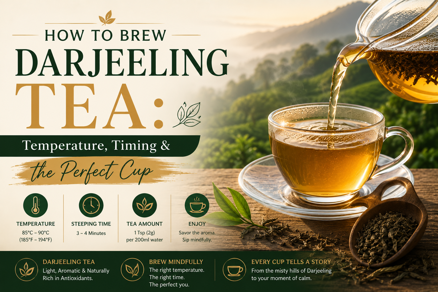 How to Brew Darjeeling Tea: Temperature, Timing & the Perfect Cup